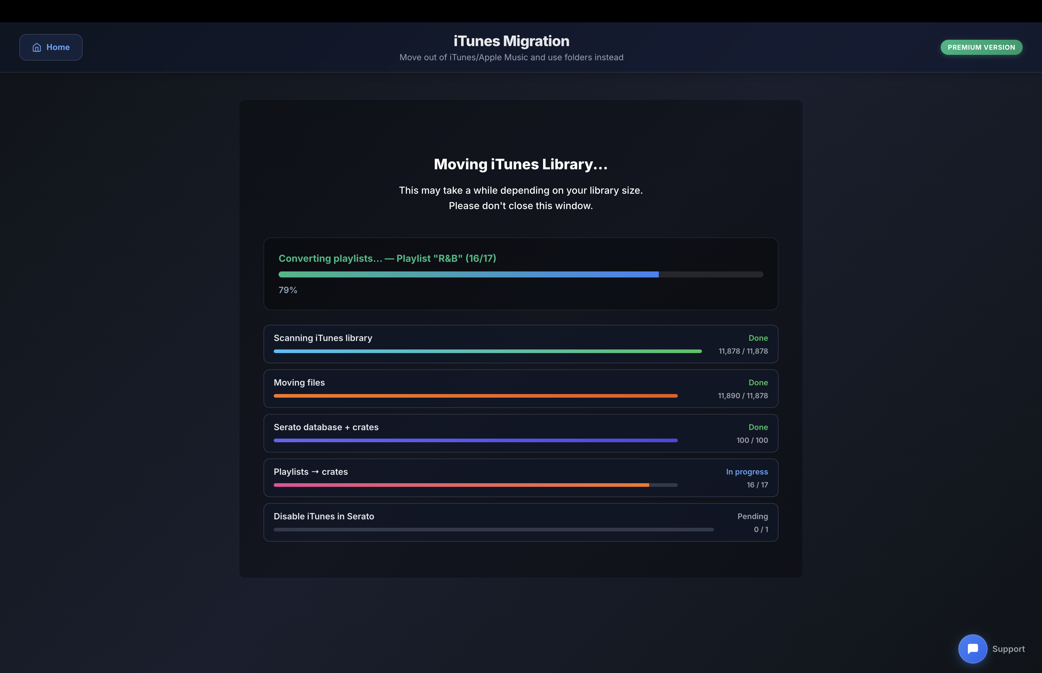 Out of iTunes into folders